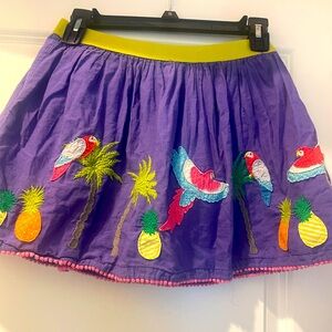Mini Boden parrot skirt